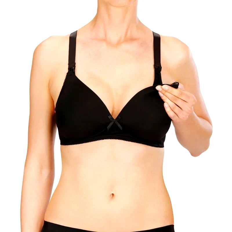 NATURANA Σουτιέν θηλασμού χωρίς μπανέλα | 5666 ΜΑΥΡΟ