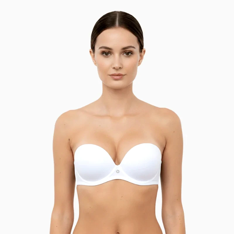 LORMAR Στράπλες Push-Up με διπλή ενίσχυση | Extra Double ΛΕΥΚΟ