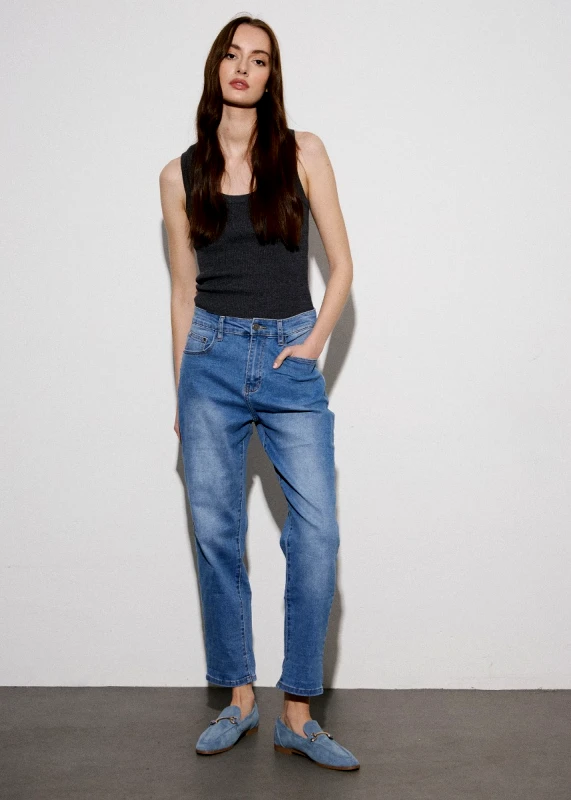KATELONDON Mom fit jean παντελόνι - Γαλάζιο