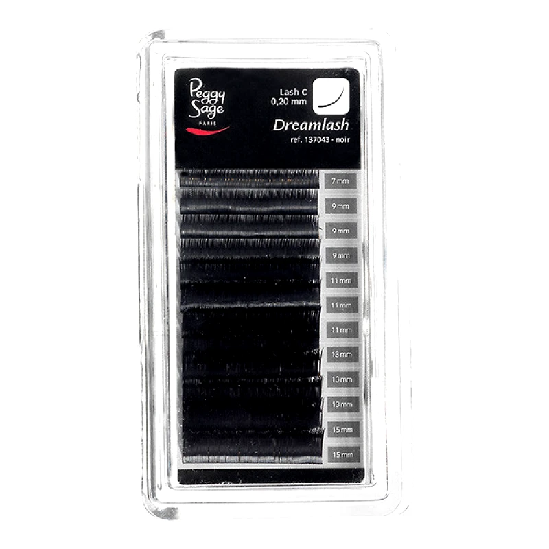 Peggy Sage ΕΠΑΓΓΕΛΜΑΤΙΚΕΣ ΒΛΕΦΑΡΙΔΕΣ EXTENSIONS ΜΕΤΑΞΩΤΕΣ Noir C 0.20x7-9-11-13-15mm