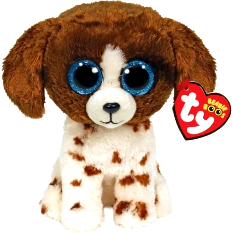 As Company Ty Beanie Boos Χνουδωτο Σκυλακι Καφε-Ασπρο Πιτσιλωτο 15Εκ. (1607-36249)