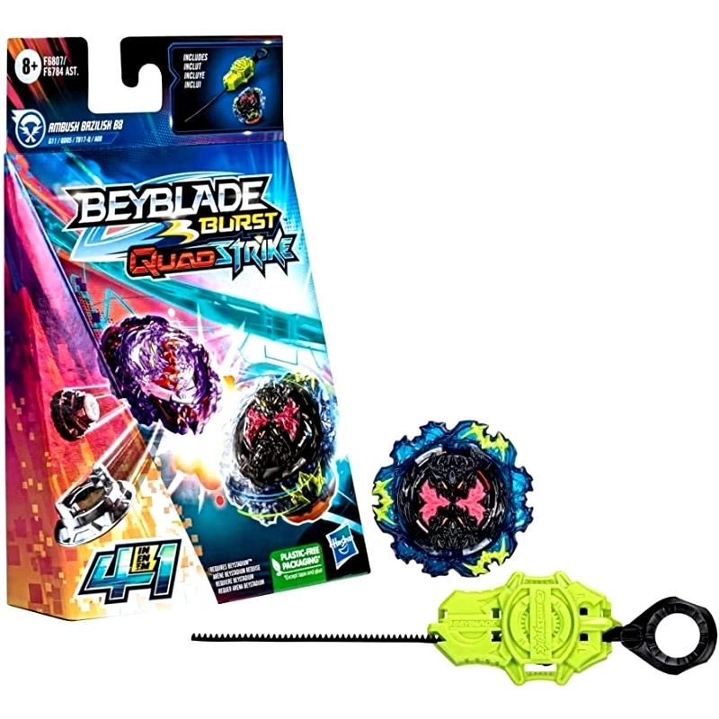 Hasbro Beyblade Quad Strike Starter Pack 6 Σχέδια - 1τμχ (F6784)