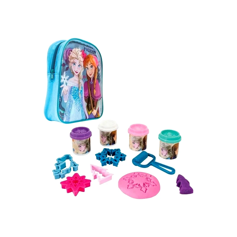 As Company Πλαστελίνη Disney Frozen Τσάντα Πλάτης Με 4 Βαζάκια - Καπάκια Καλουπάκια Και 5 Εργαλεία 200Gr (1045-03600)