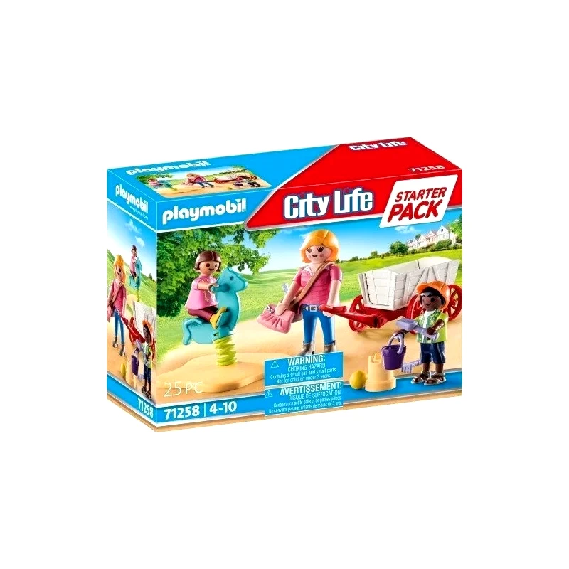 Playmobil Playmobil Starter Pack Νηπιαγωγός Με Παιδάκια Και Καροτσάκι ( 71258 )