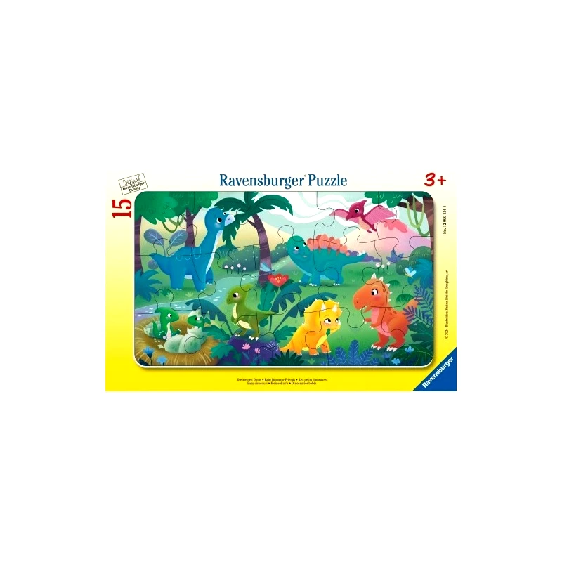 Ravensburger Παζλ Καρτελα 15 Τεμ. Δεινοσαυρος (12000856)