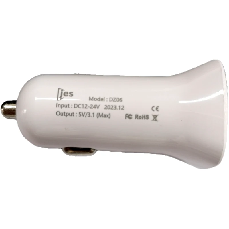 Διακάκης Α.Ε. Φορτιστής Αυτοκινήτου JES DZ06S 3.1A 2ports Λευκός (001031005)