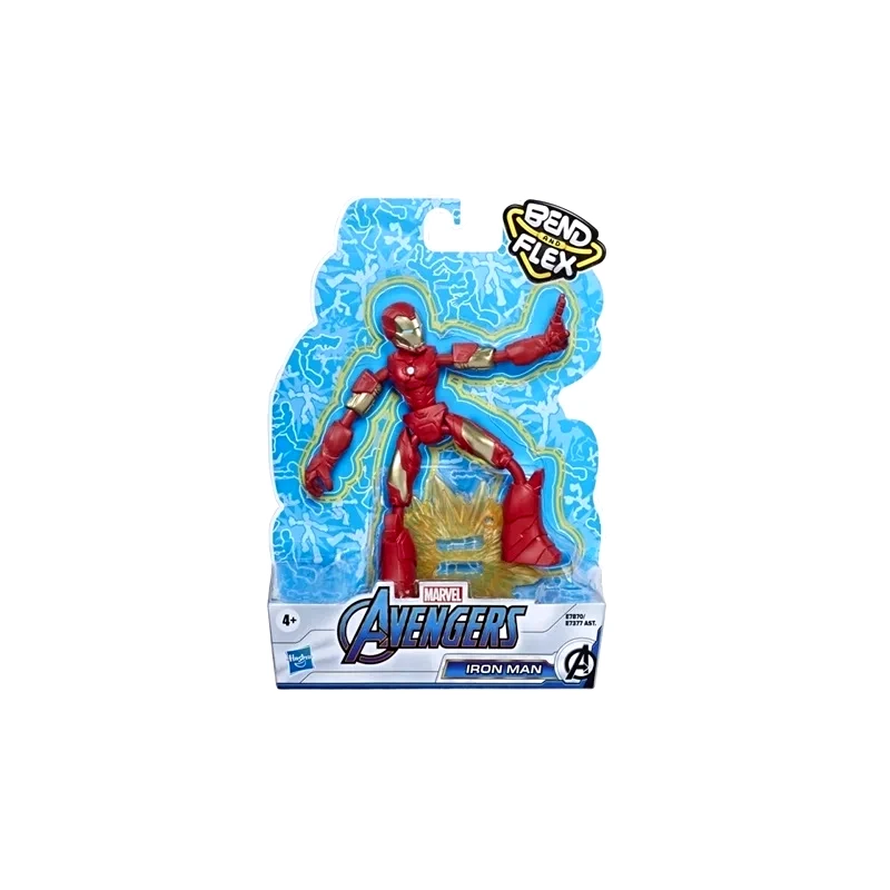 Hasbro Avengers Bend And Flex Φιγούρα Δράσης 15 Εκ. - Iron Man (E7377)