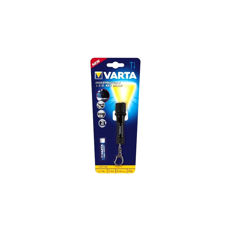 Varta Varta Φακος Μπρελόκ Led Αδιάβροχος Με Μέγιστη Φωτεινότητα 12Lm 1AAA (123466)