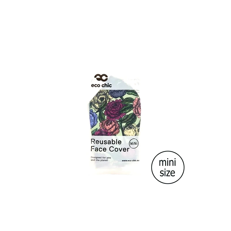 Eco Chic Eco Chic Μάσκα Προσώπου Mini Παιώνιες Πράσινη (Μ107)