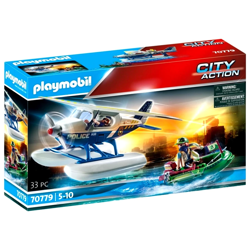 Playmobil Playmobil Καταδίωξη Λαθρέμπορου Από Αστυνομικό Υδροπλάνο (70779)