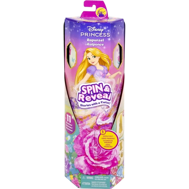 Mattel Disney Princess Spin & Reveal Rapunzel Κούκλα (HTV86)