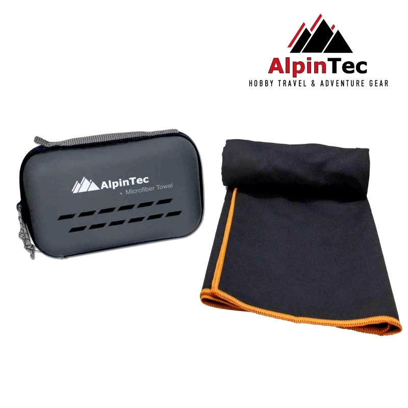 AlpinPro DryFast Πετσέτα Σώματος Microfiber Μαύρη 150x75cm (MS-XL-BL)