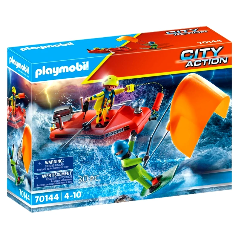 Playmobil Playmobil Επιχείρηση Διάσωσης Kitesurfer Με Σκάφος (70144)