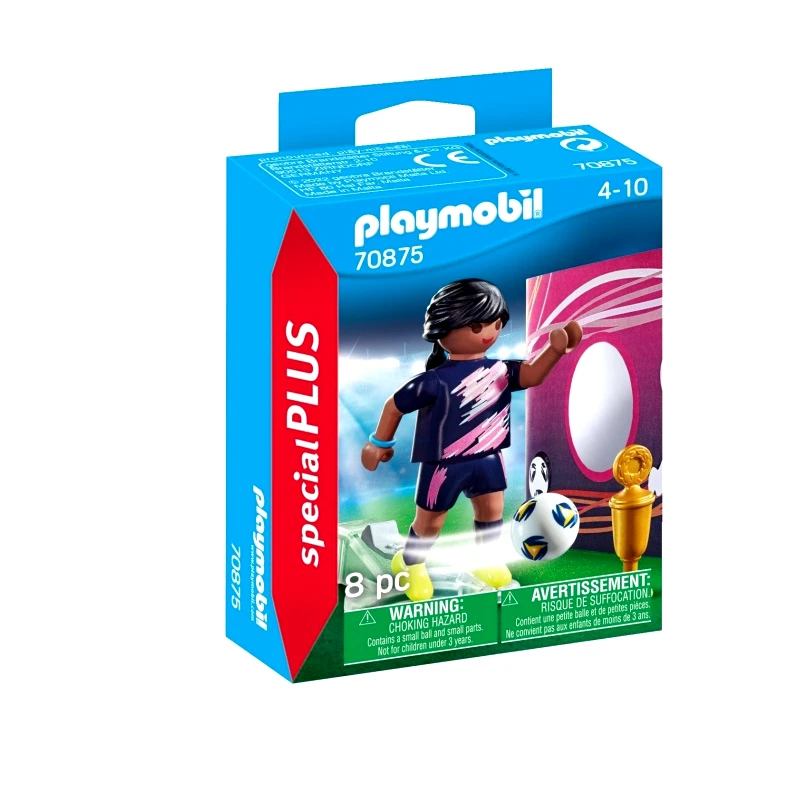 Playmobil Playmobil Γυναίκα Ποδοσφαιριστής Με Τοίχο Εξάσκησης (70875)