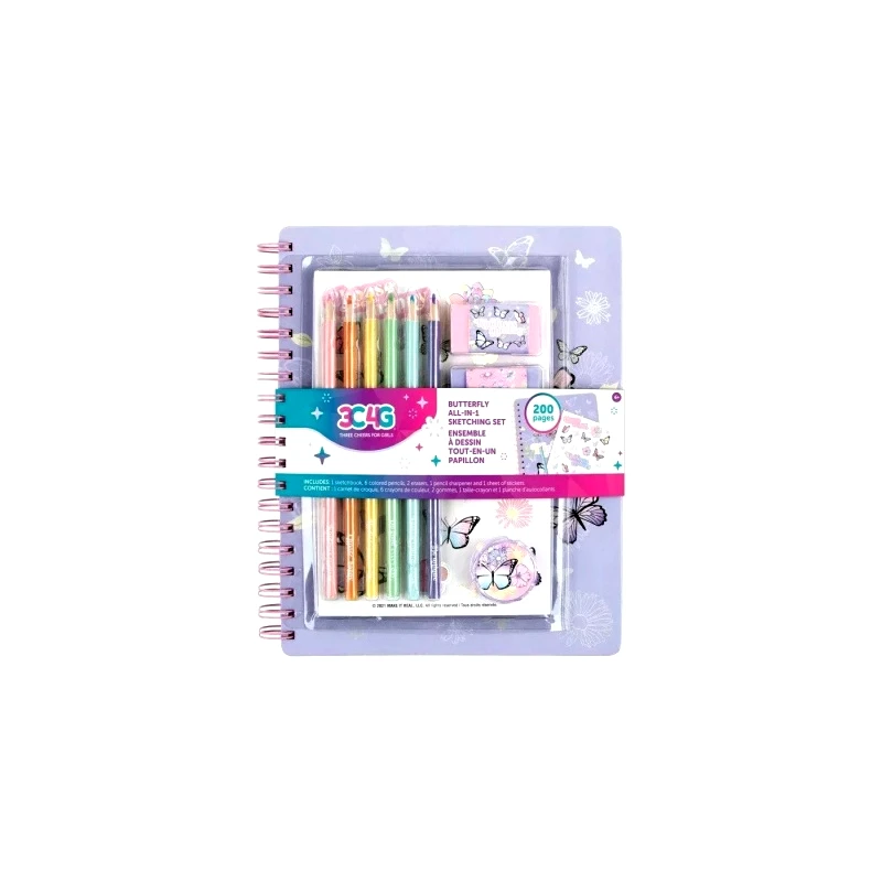 Make It Real Butterfly All-In-1 Sketching Set (12025)
