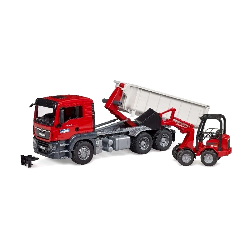 Bruder Bruder Φορτηγό Man TGS Με Αποσπώμενο Container & Φορτωτή Schaffer (BR003767)