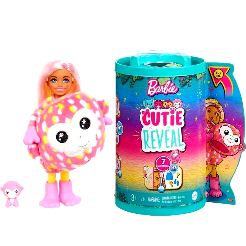 Mattel Chelsea Cutie Reveal - Μαϊμουδακι με 7 εκπλήξεις - 1 τμχ (HKR14)