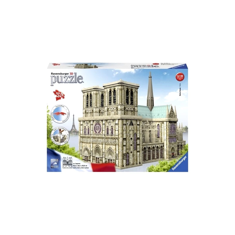 Ravensburger Παζλ 3D Puzzle Maxi 324 Τεμ. Παναγία των Παρισίων - Νοτρ Νταμ (12523)