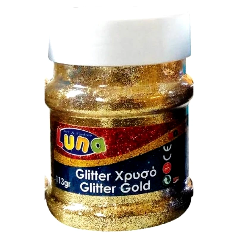 Luna Glitter Σκόνη Χρυσή 113gr Luna (0620434)