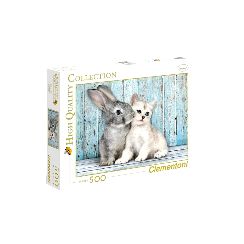 Clementoni Clementoni Παζλ 500τεμ. High Quality Cat and Bunny (1220-35004)