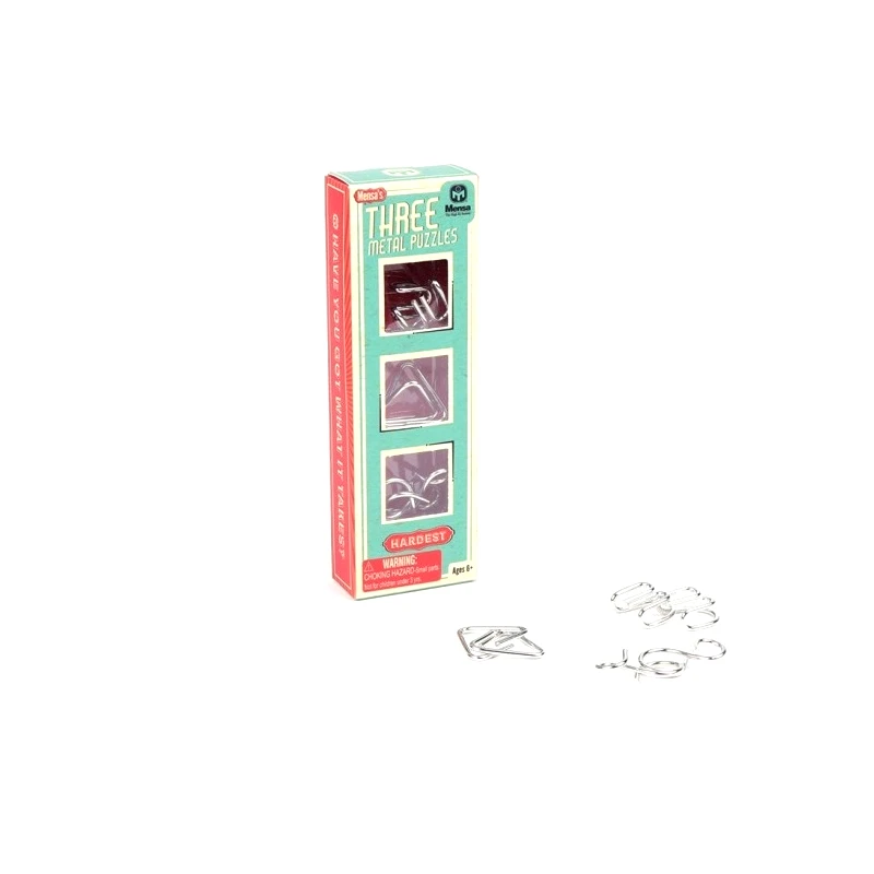 Mensa Mensa Set Of 3 Hardest Wire Puzzzles (IQ-1072C)