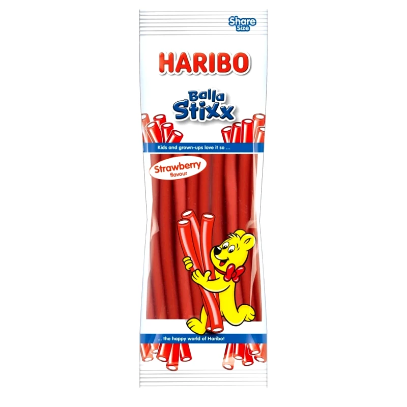 Chupa Chups Ζαχαρωδη Haribo Balla Stixx Φραουλα 200Gr (A.ZE.BS.007)