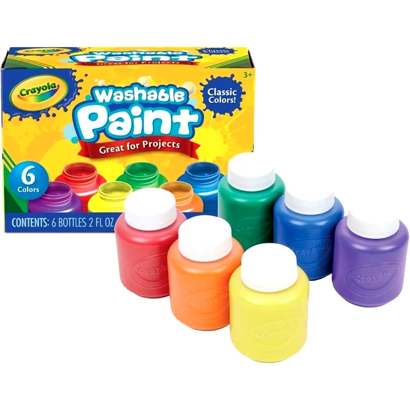 Giochi Preziosi Crayola 6 Μπουκαλια Με Πλενομενο Χρωμα Τεμπερας (54-1204)