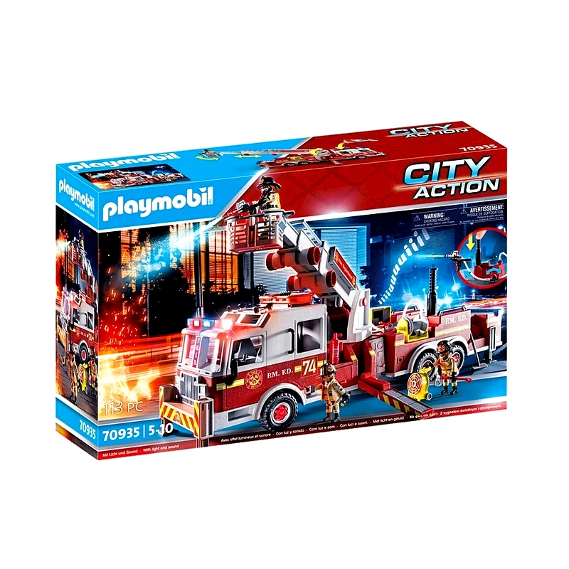 Playmobil Playmobil US Tower Ladder: Πυροσβεστικό όχημα (70935)