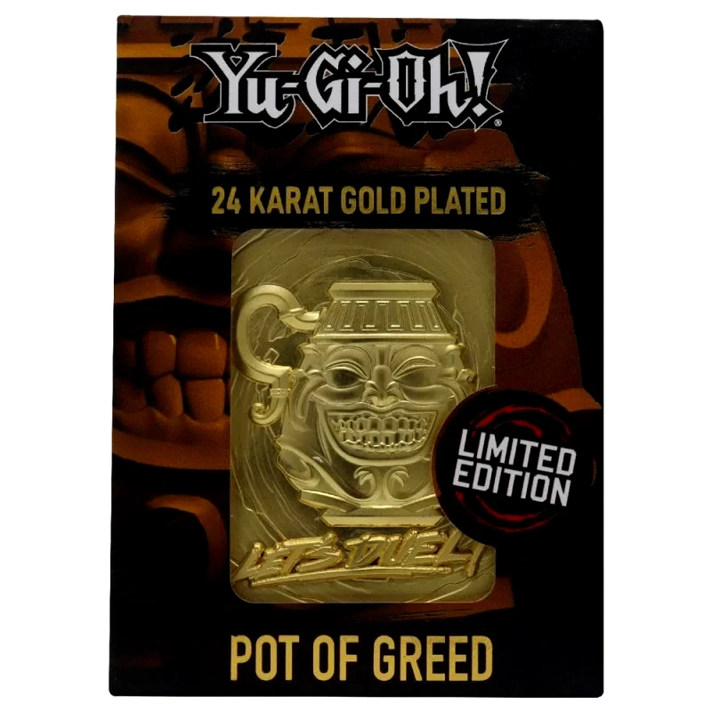 Konami Yu-Gi-Oh! Pot Of Greed Limited Edition 24K Gold Plated (KONAYGO34G)