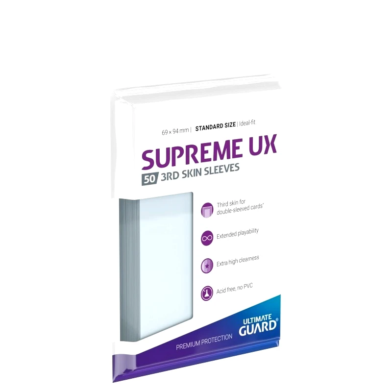 Ultimate Guard Supreme Ux 3Rd Skin Sleeves Standard Size Transparent 69X94Mm 50 Sleeves (UGD011116)