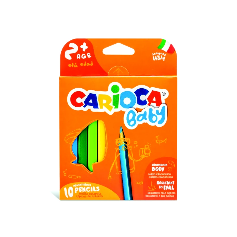 A & G Ξυλομπογιές Carioca Baby pencil 2+ 10 χρώματα/κουτί (31973)
