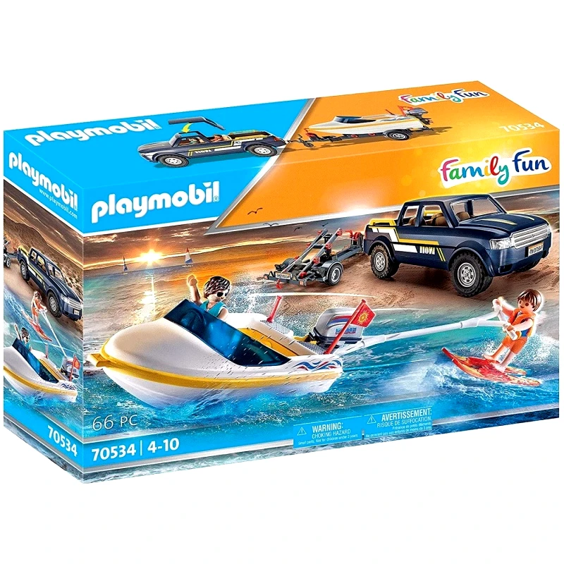 Playmobil Playmobil Φορτηγακι Με Τρειλερ Και Ταχυπλοο (70534)