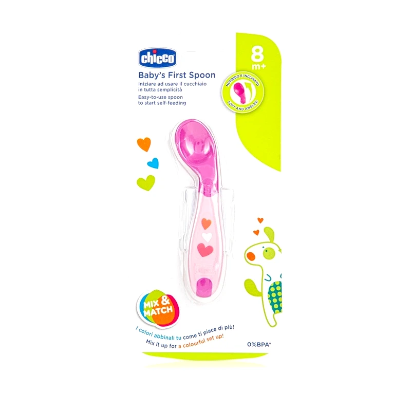 Chicco Κουταλι Σιλικονης Αρχης 8M+ Κοριτσι (F01-16100-10)