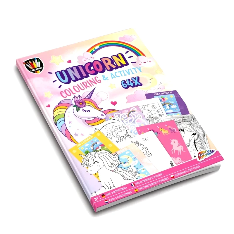 OEM Colouring & Activity Book A4 Unicorn 3 Σχέδια - 1 τμχ (150101)