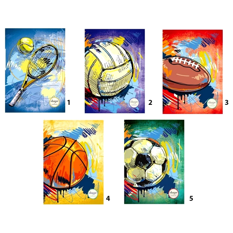 Πεταλίδης Τετραδιο Σπιραλ Β5 2 Θεμάτων Sports - 5 Σχέδια (Β5 2Θ.SPORTS)