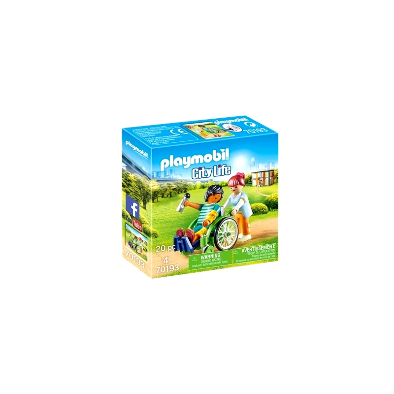 Playmobil Playmobil City Life Ασθενής Με Καροτσάκι (70193)