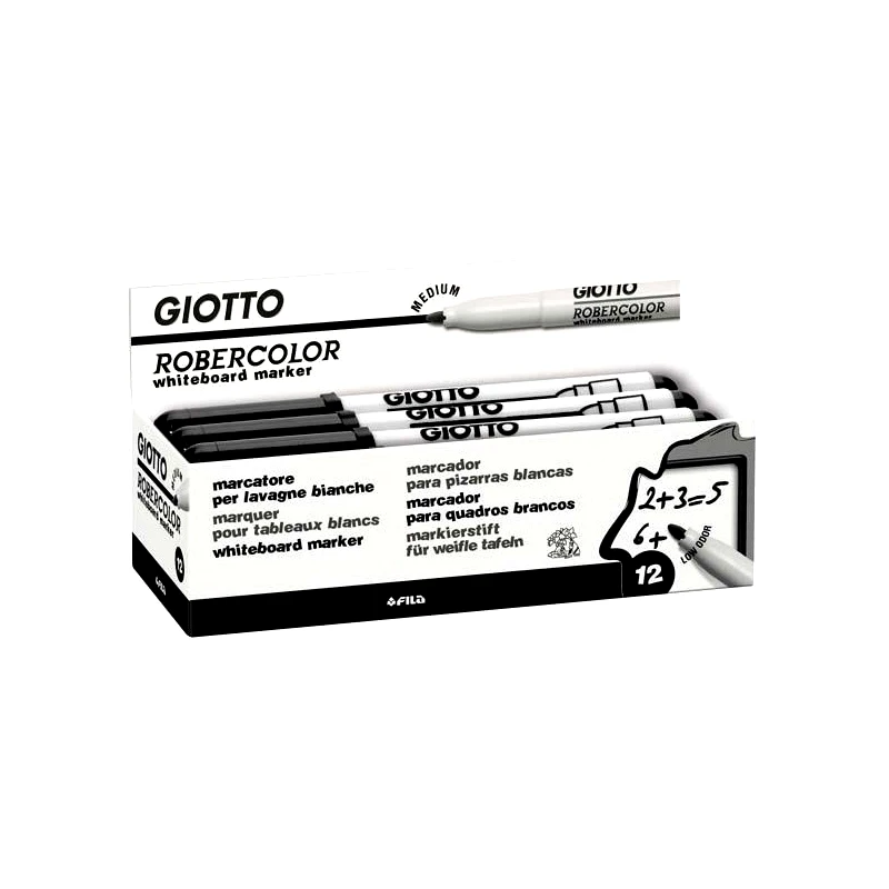Giotto Μαρκαδορος Ασπροπινακα Μεσαιος Μαυρο Giotto (000114372)