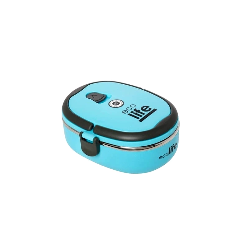 Ecolife Eco Life Φαγητοδοχείο Μεταλλικό Doyble Wall 800Ml Μπλε (33-FC-9080)