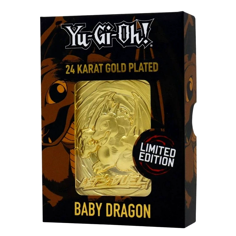 Konami Yu-Gi-Oh! Limited Edition 24K Gold Plated Collectible - Baby Dragon (YGO29G)