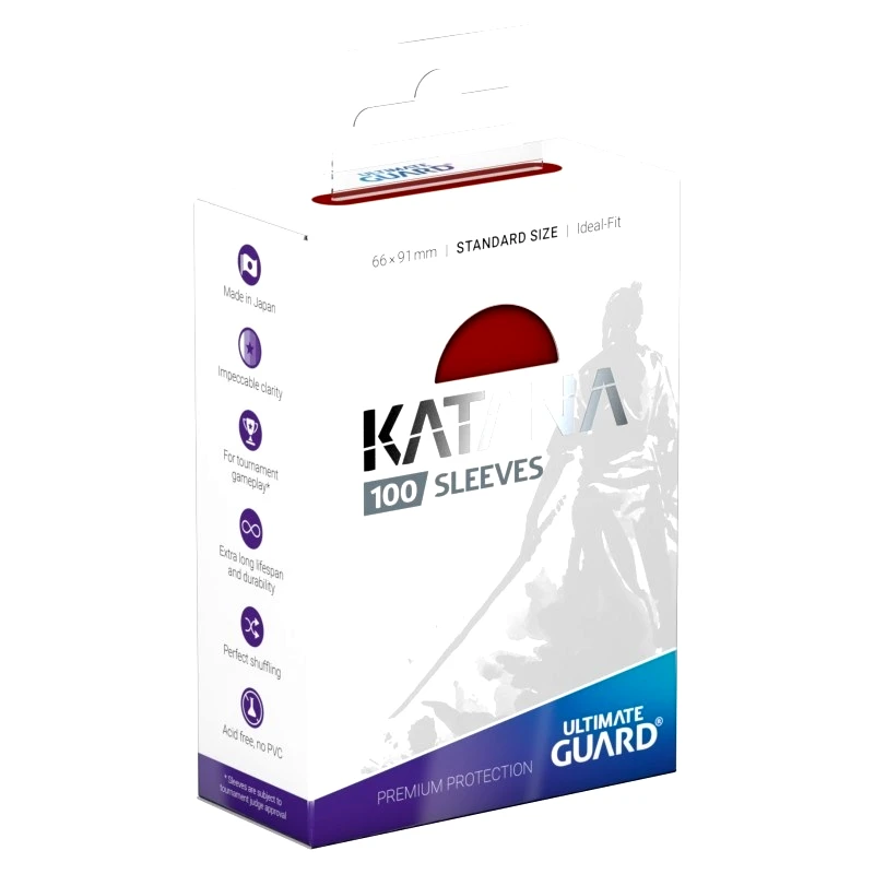 Ultimate Guard Ultimate Guard Katana Sleeves Standard Size Red (100) 66 X91Mm (UGD010109)