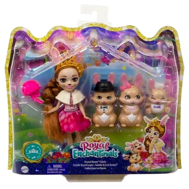 Mattel Enchantimals Royals - Κουκλα & Οικογενεια Λαγουδακια (GYJ08)