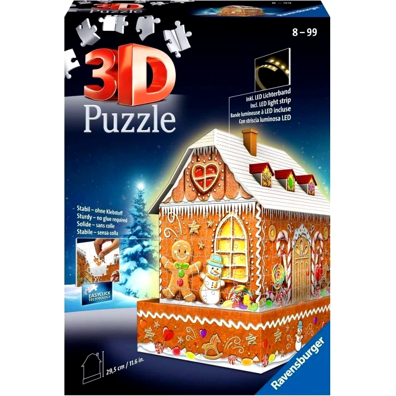 Ravensburger Ravensburger Παζλ 3D Puzzle Midi 216 Τεμ. Gingerbread Σπιτακι (11237)