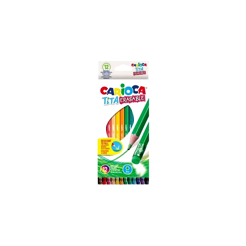 Carioca Carioca Ξυλομπογιές TitaErasable Ξυλομπογιές 12χρωμ/κουτ (31935)