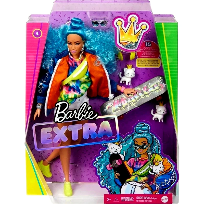 Mattel Κούκλα Barbie Extra Blue Curly Hair (GRN30)