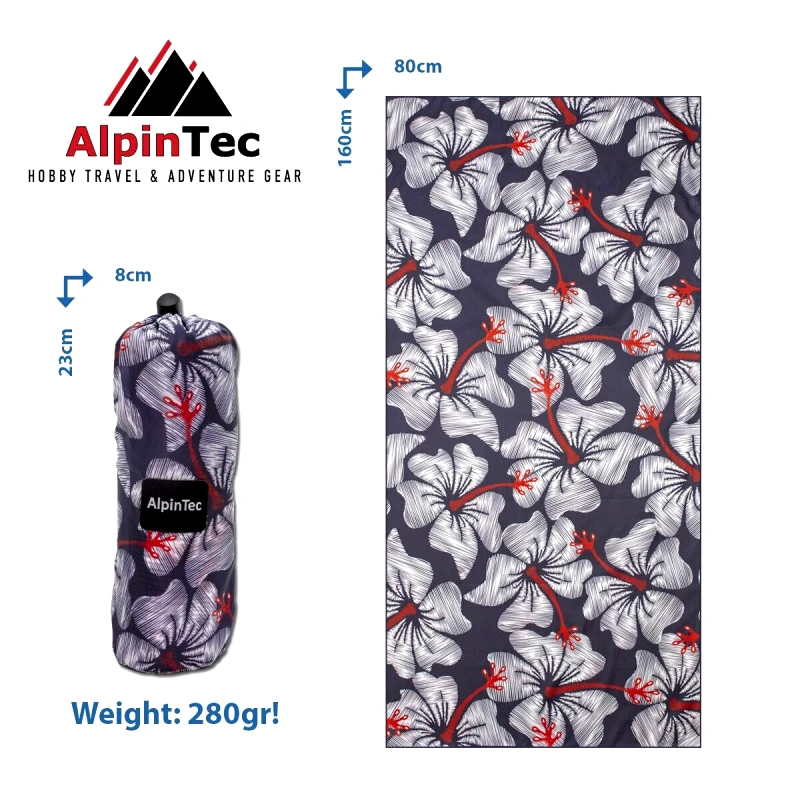 AlpinPro Dryfast Πετσέτα Σώματος Microfiber Πολύχρωμη 160x80cm (BMS-XL-5)