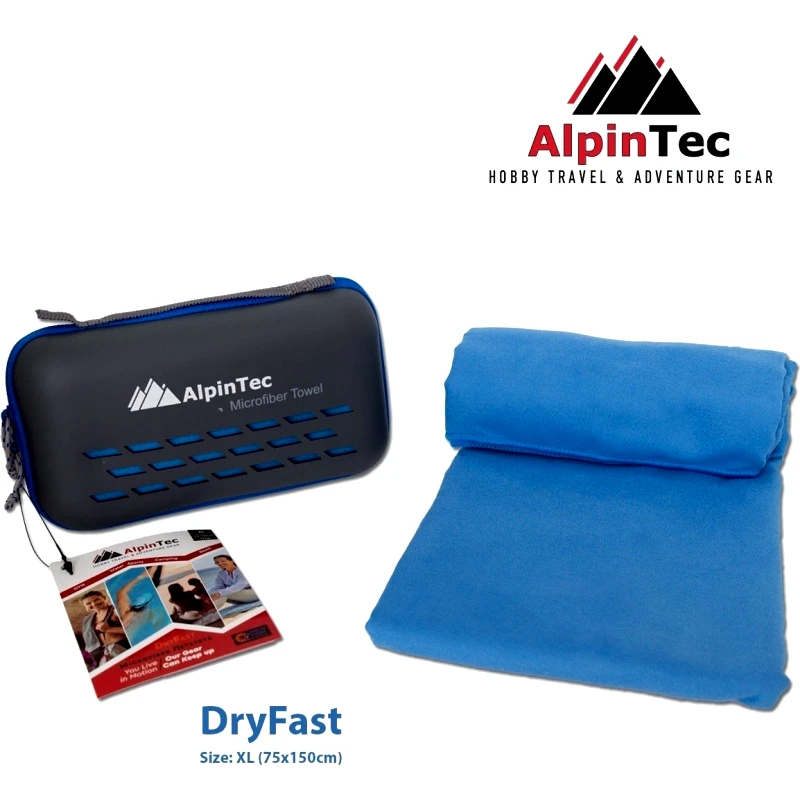 AlpinPro DryFast Πετσέτα Σώματος Microfiber Μπλε 150x75cm (MS-XL-BE)