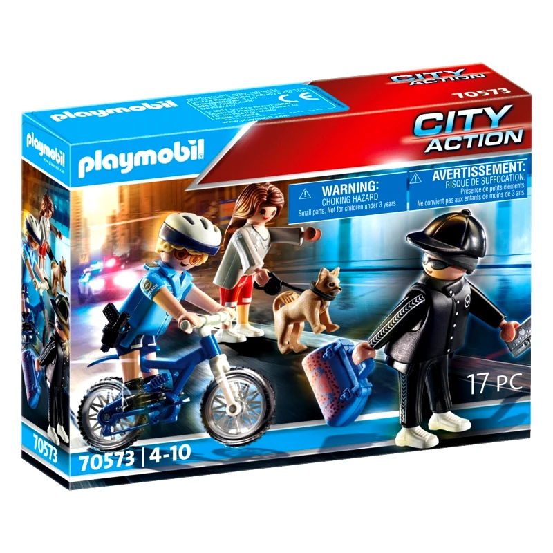 Playmobil Playmobil Αστυνομικός Με Ποδήλατο Και Πορτοφολάς (70573)