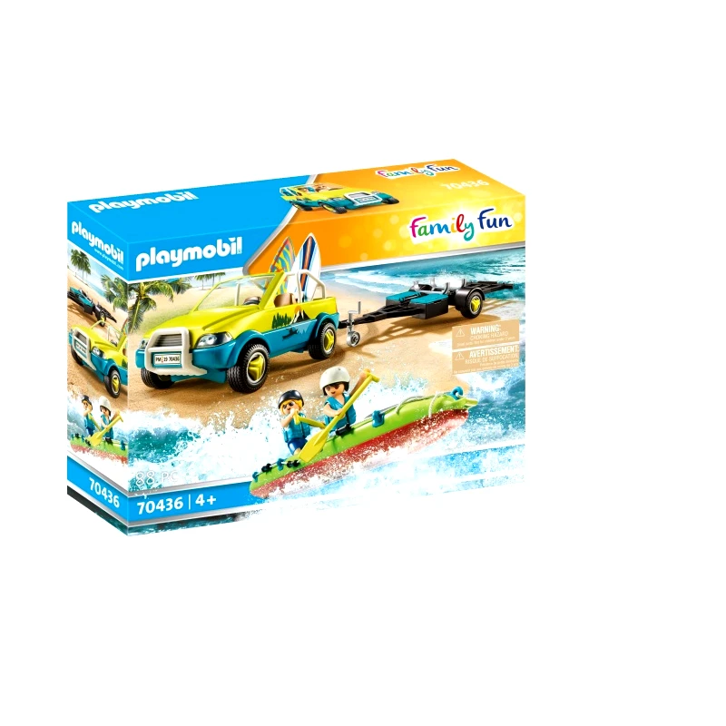 Playmobil Playmobil Αυτοκίνητο Με Ανοιχτή Οροφή Και Κανό (70436)