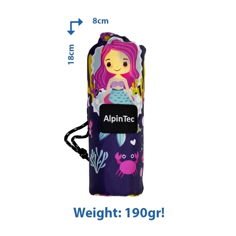 AlpinPro Dryfast Shapes Πετσέτα Παιδική Microfiber Μωβ Mermaid 120x70cm (CMS-L-4)