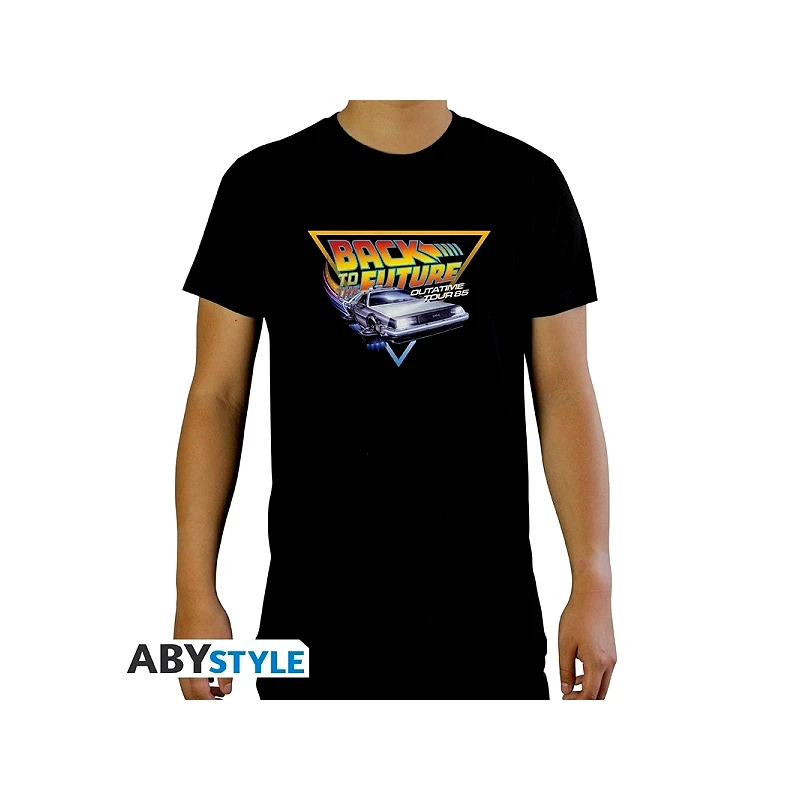 Abysse Corp Back To The Future Μπλούζα "Outatime" Ανδρική Ss Μαύρη Large (ABYTEX740_L)